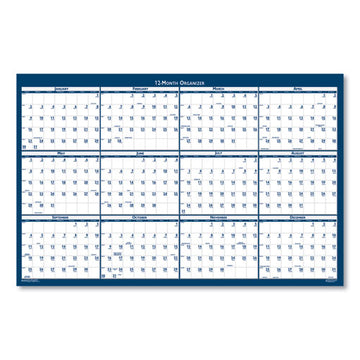 House of Doolittle™ Recycled Yearly Reversible Wall Calendar Non-laminated, 24 X 37, White-blue Sheets, 12-month (jan To Dec): 2022 freeshipping - TVN Wholesale